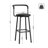 Karpenko Upholstered Counter Stools Bar Stools Kitchen Chairs with Metal Frame