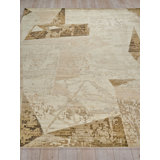 Moderno hand-knotted New Zealand Wool Beige/Taupe/Brown Area Rug