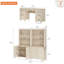 Lysiane Executive Desk Office Set with Bookcase-754527202