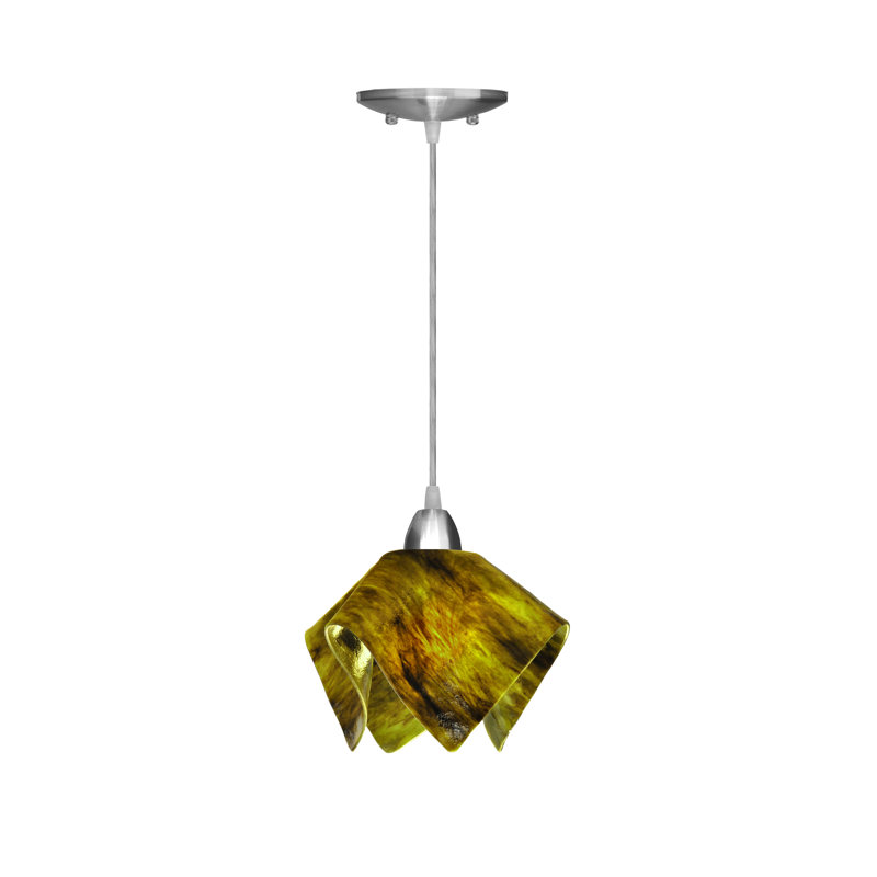 Amergin 1 - Light Unique/Statement Pendant, Small, Nickel, Treebark