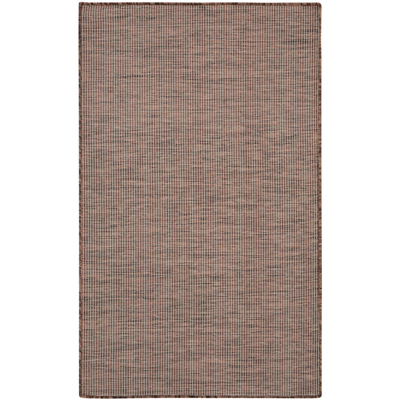 Tapis terre cuite intérieur / extérieur Lillehammer, Rectangulaire 3 pi x 5 pi, Brun