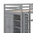 Wood Full Size Loft Bed With Wardrobe, Shelves And LED Light-1908517607