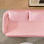 Causeuse rembourrée en molleton rose avec pieds en métal doré, canapé d'appoint moderne pour le salon-1820493269