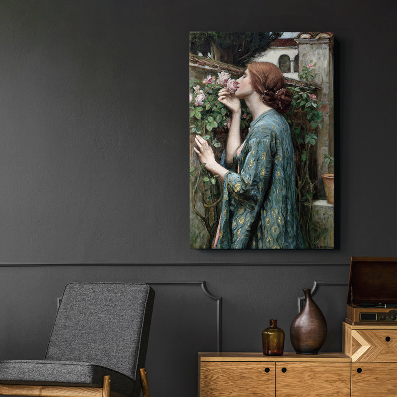 Peinture sur toile encadrée, H 28 po x l 19 po