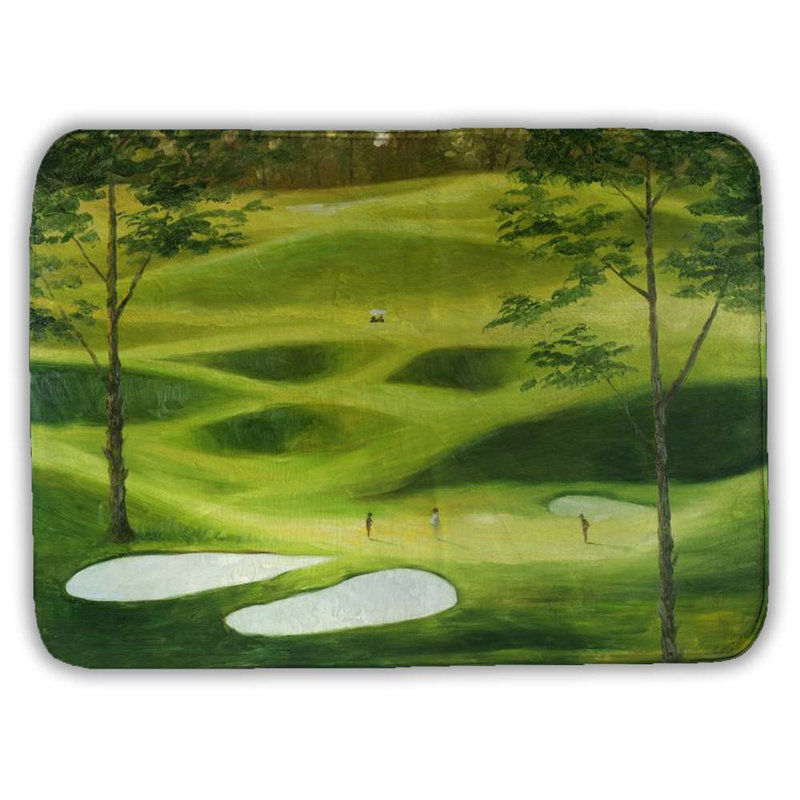 Big golf course Bath Mat with Non-Slip Backing - Quick Dry Memory Foam Bathroom Rug - Absorbent - Modern Plush Spa-Style - Machine Washable