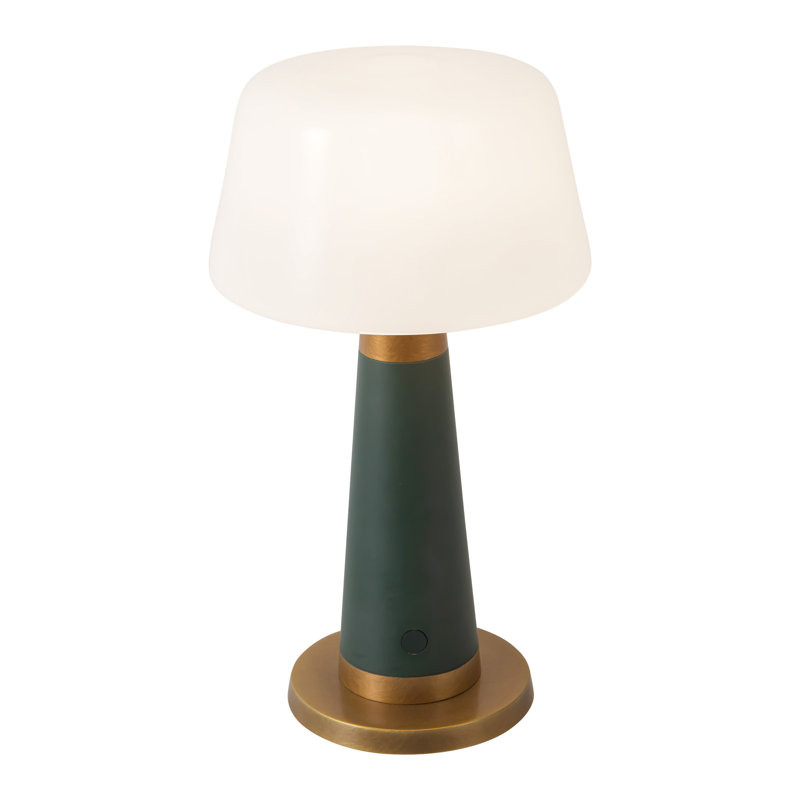 Clemence 11-in Red dimmable LED Table Lamp, Green