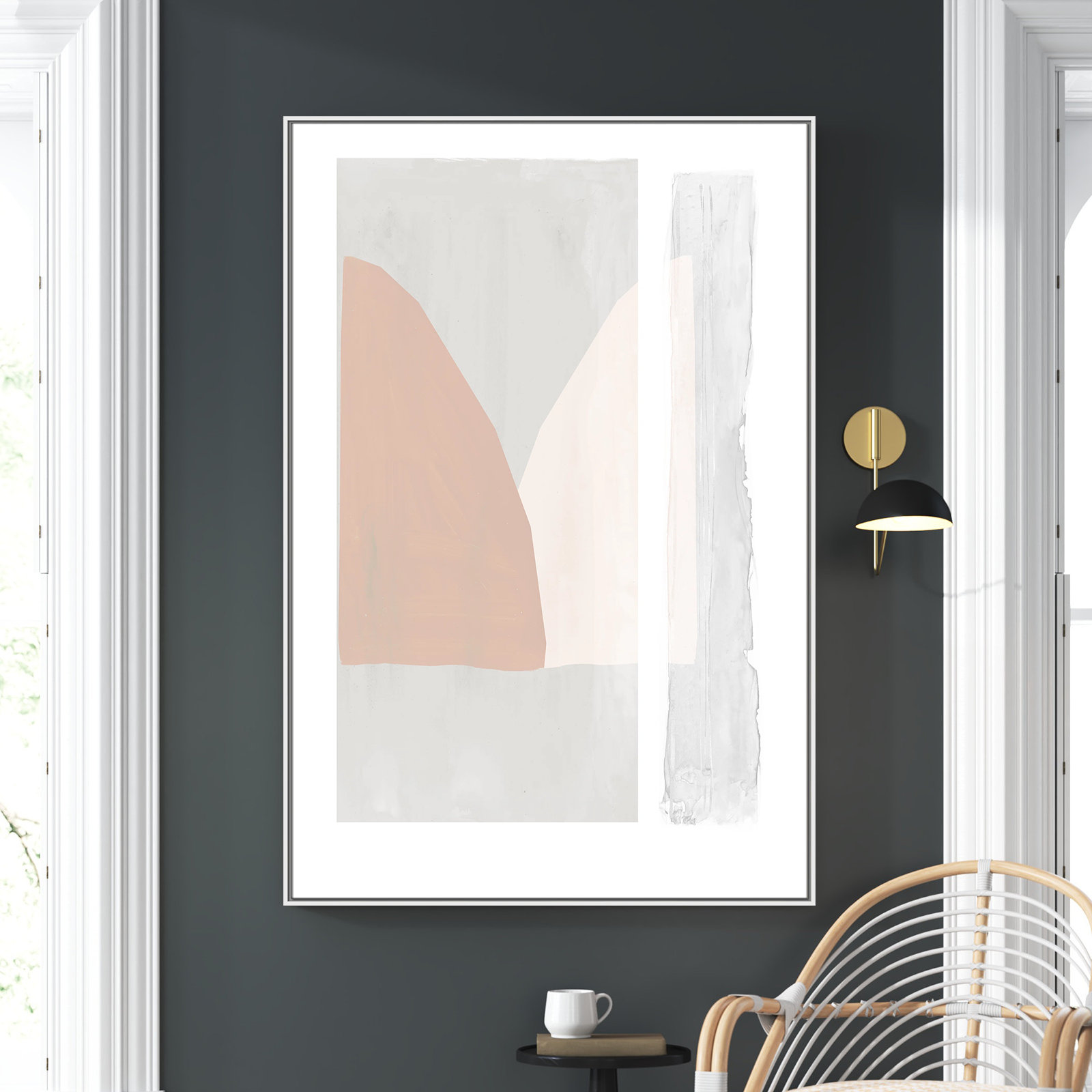 Lora "Soft And Light" Print by Tom Reeves, 61.5" H x 41.5" W x 2" D, White Framed Canvas