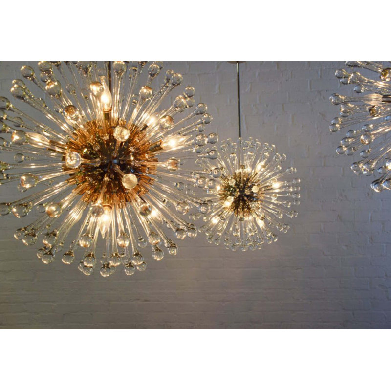 9 - Light Chandelier, Polish Bronze, 60" H x 24" W x 24" D