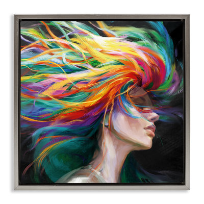 «Woman with Rainbow Hair», art mural encadré par Danhui Nai