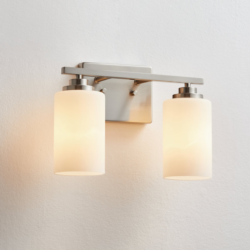 Quitterie - Éclairage pour meuble-lavabo, Nickel brossé, White, 2
