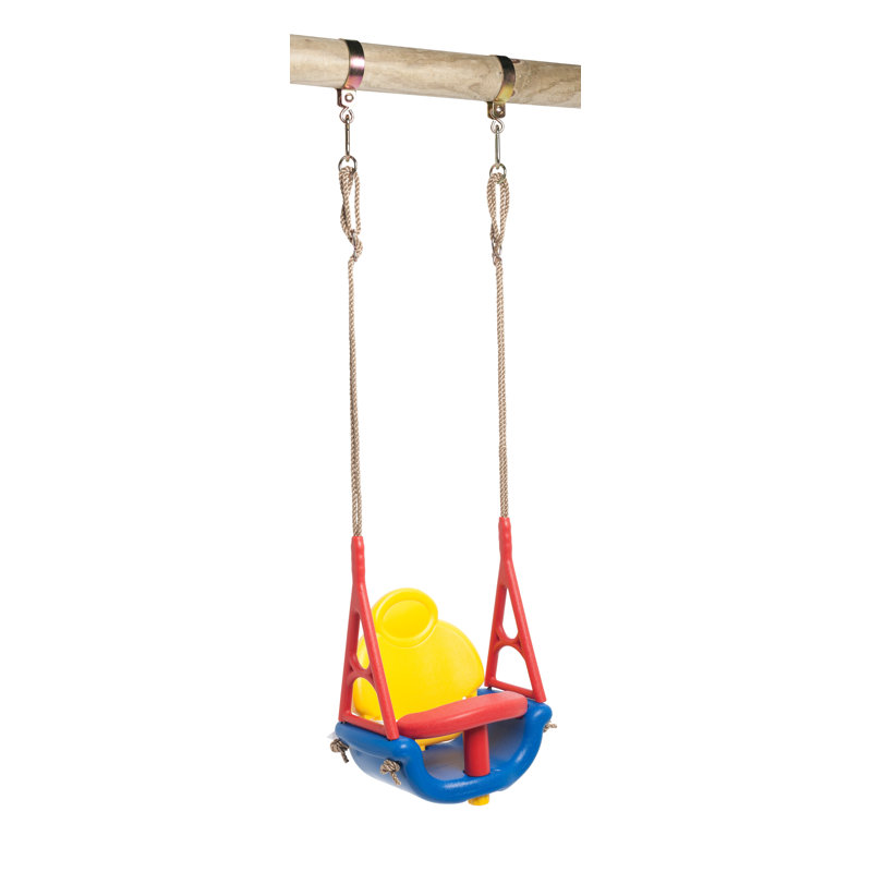 SwingKing Plastic Blue/Yellow Bucket Swing with Chains