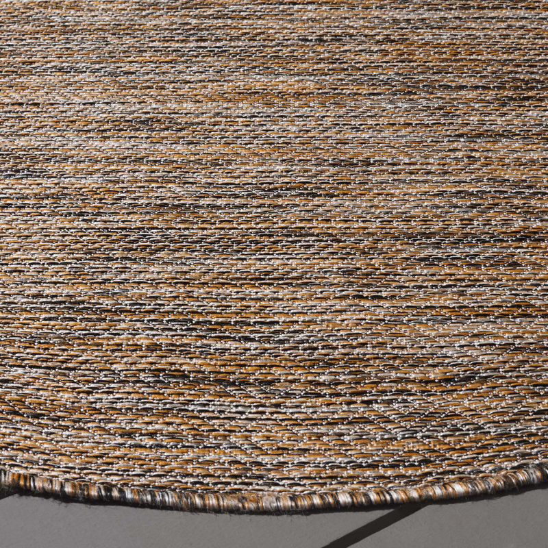 Bedworth Performance Abstract Indoor/Outdoor Area Rug, Round 6'7"