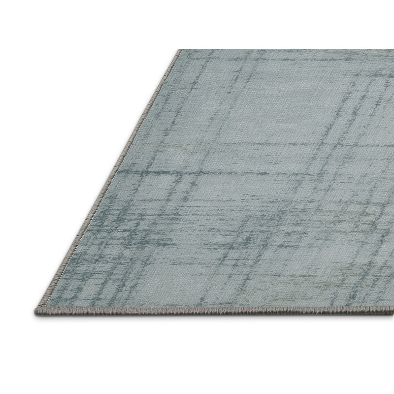 Machine Washable Abstract Gray Area Rug, Rectangle 2' x 3'