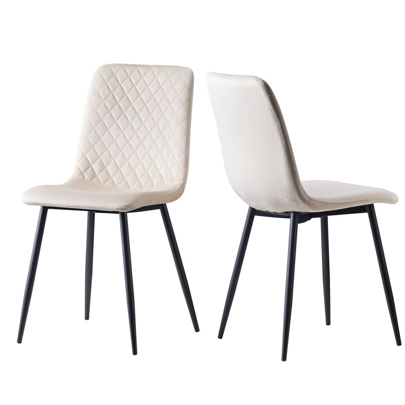 Upholstered Dining Chair, Cream, 2