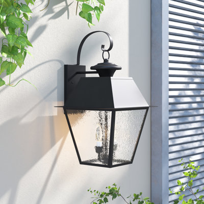 Arnetria 2 - Seeded Glass Outdoor Wall Lantern