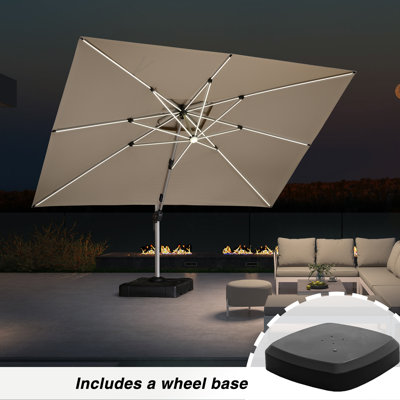Rectangular Solar Powered Cantilever Umbrella