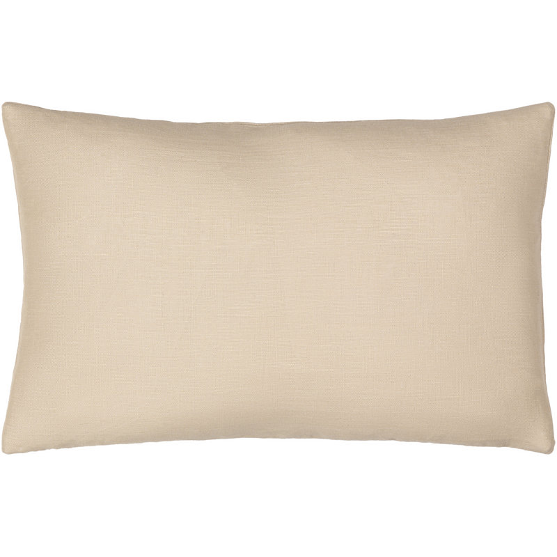 Housse de coussin en lin Saweres, Brun clair
