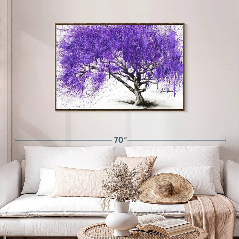 Meet You At The Jacaranda, Floating Frame Walnut, 43" X 29"