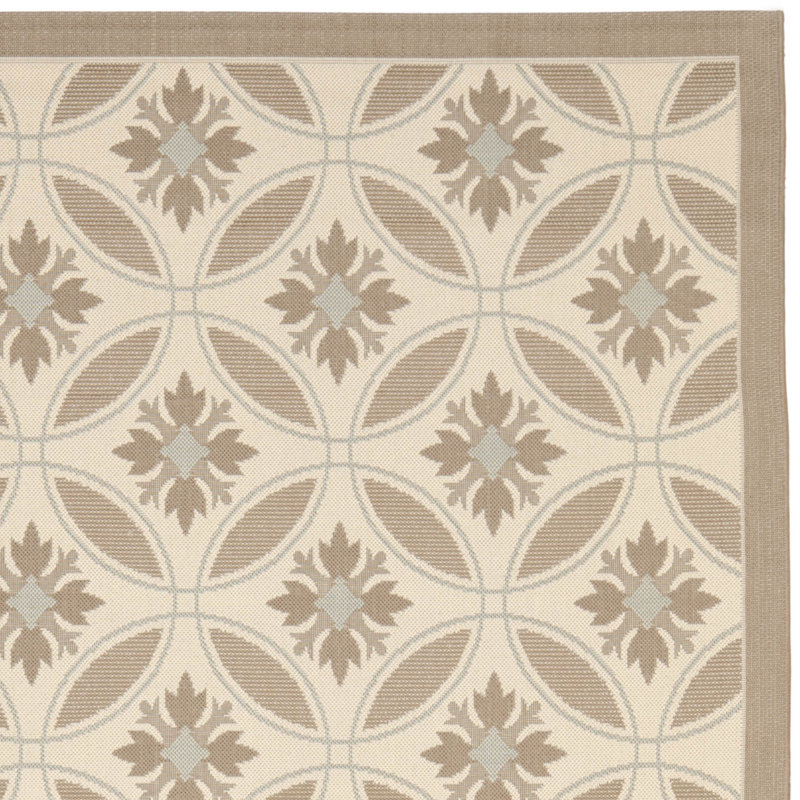 Arneshia Floral Brown/Tan Indoor / Outdoor Area Rug, Rectangle 2'7" x 5'