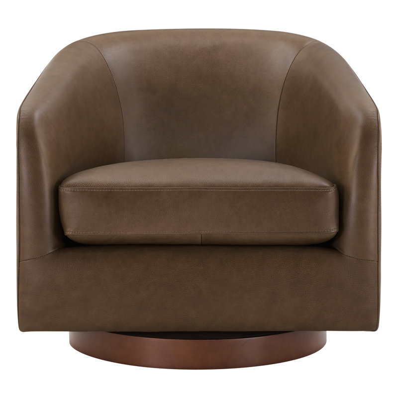 Fauteuil demi-tonneau Bennett, Brun