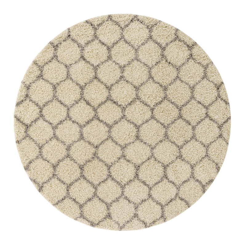 Geometric Indoor Rug, Round 7'10"