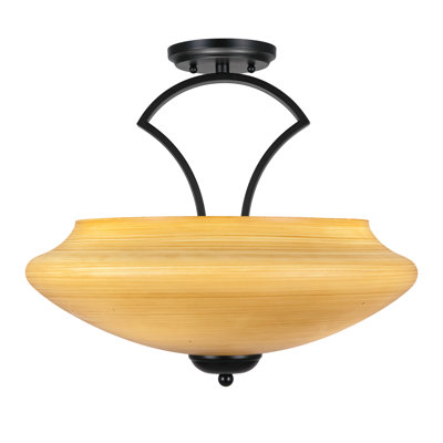 Plafonnier semi-encastré 3 lumières 18 po Couto