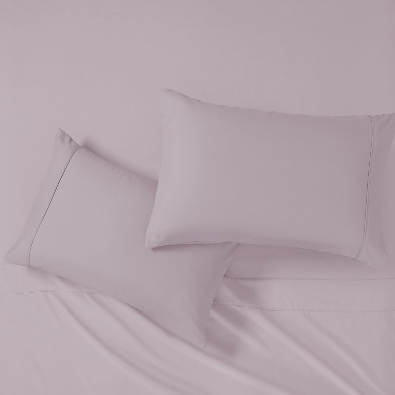 Ensemble de draps en microfibre 4 pièces Modern, King Sheet Set with 2 Pillowcases, Mauve