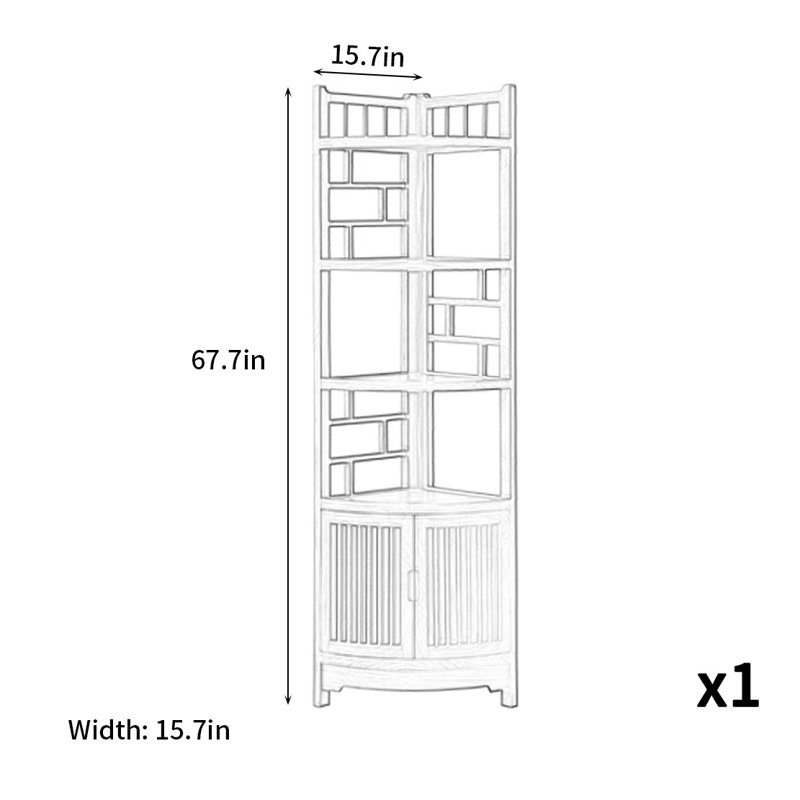 Petite armoire d'appoint délicate et élégante, Brun orangé