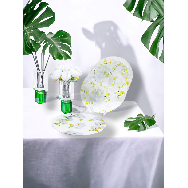Vase carré en cristal, H 9 po x l 3,25 po x P 3,25 po