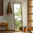 Retro Rectangular Black Walnut Full-Length Mirror