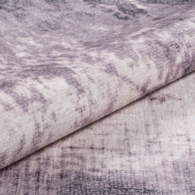 Tapis luxueux lavable à la machine, 4,9 x 7,5 pieds, 100% polyester, 1850 g / m², hauteur des poils: 0,2 pouce | Envers écologique en polyester recyclé | Parfait pour le salon et la chambre à coucher, conception douce et durable
