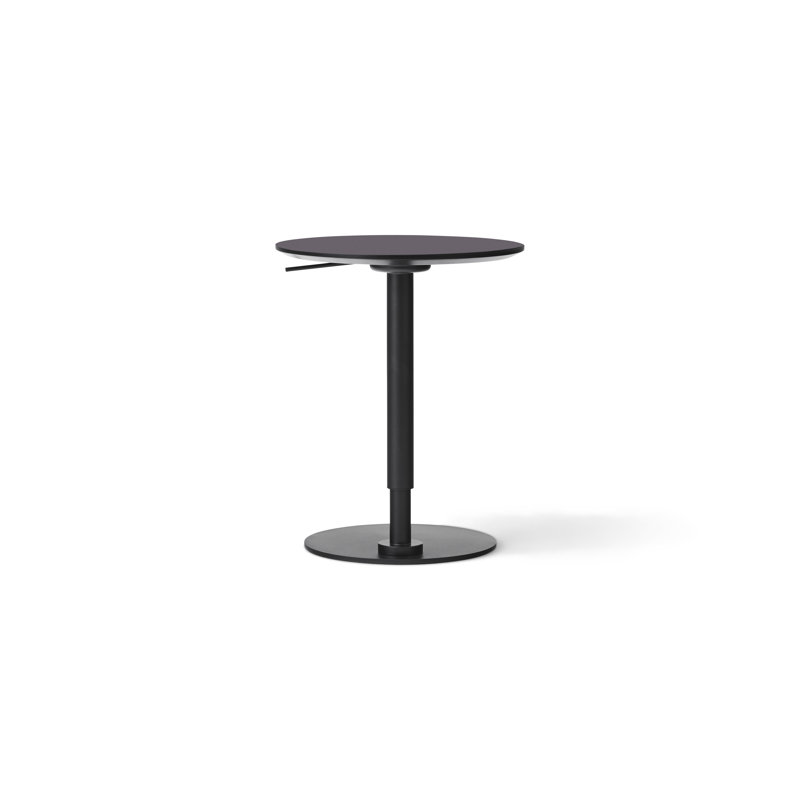 Branch Solid Wood End Table, Charcoal Linoleum