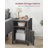 Bauman 18" W Farmhouse Nightstand with Storage Cabinet and Open Shelf-73822925-111297454