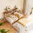 Storage Daybed With Trundle And Charging Station, Industrial Style Metal Daybed With Wood Bookcase, Twin Size Multi-Functional Platform Bed-2000263229