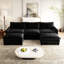Velours côtelé rembourré, 3 avec 2 repose-pieds, construction pour le salon haut, tissu fasciné-2096687026-2096687039-2096687025