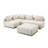 Tov Furniture Hangover Cream Heavy Textured Fabric 4-Piece Modular Chaise Sectional-557398438