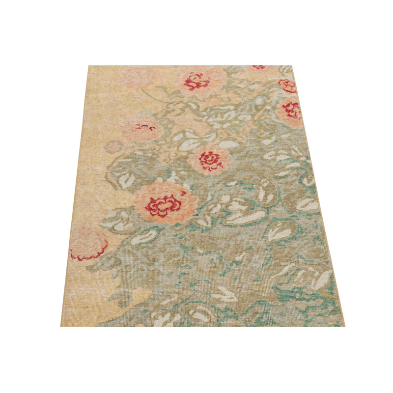 Distressed Homage Floral Area Rug, Runner 2'6" x 10'