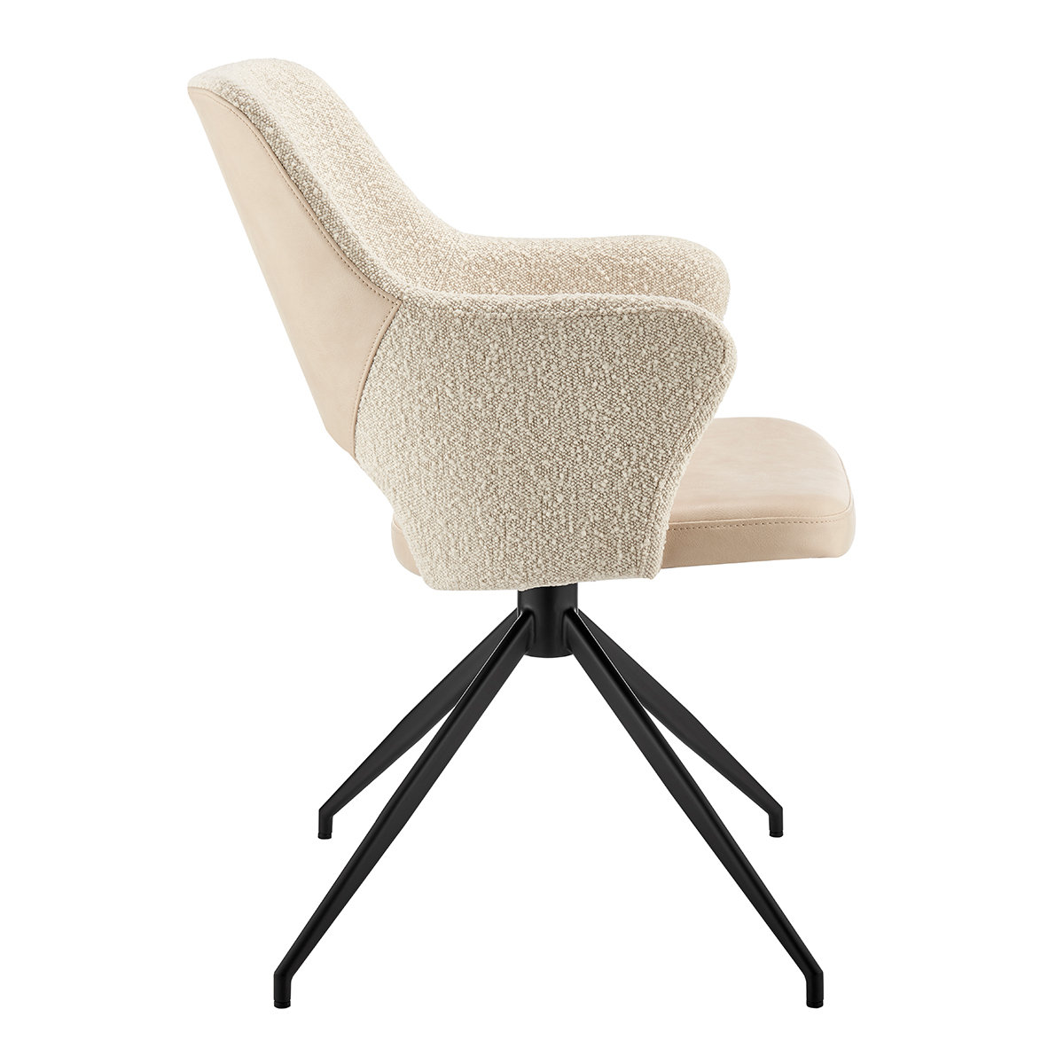 Shelter Swivel Dining Armchair, Ivory