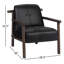 Fauteuil d'appoint en cuir véritable Azoria