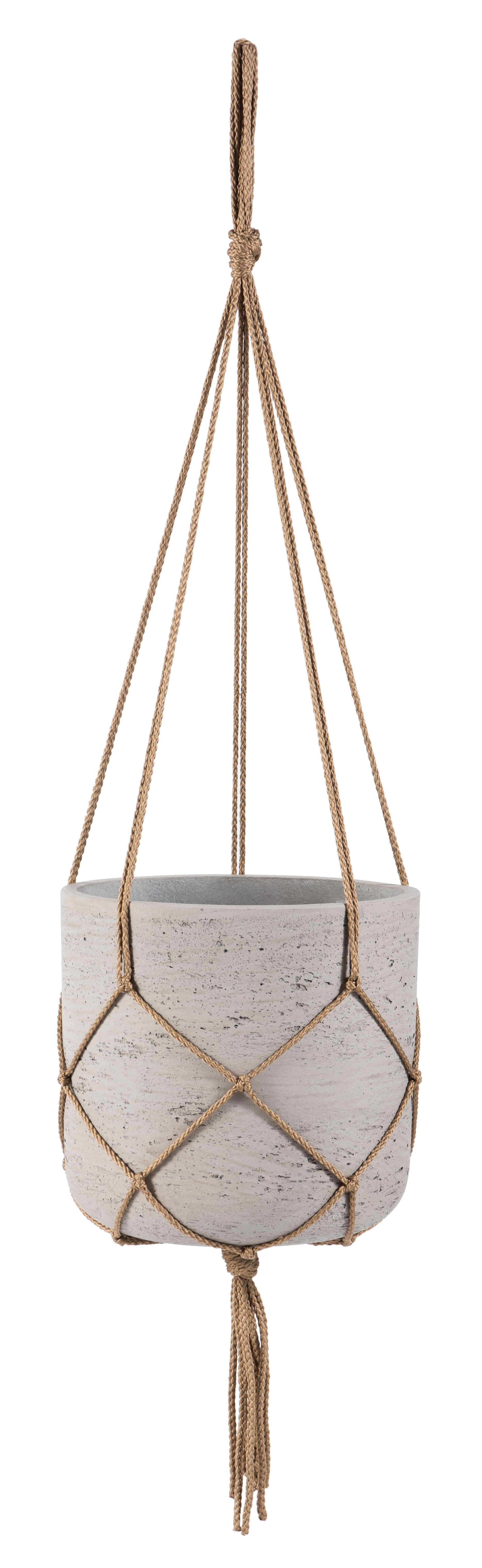 Log Cement Hanging Planter Large main image 1