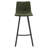 Brookhaven 5-Piece Bar-Height Dining Set With Round MDF Bar Table And Stainless Steel Base, Upholstered Leather Bar Stools With Iron Legs-1681413100