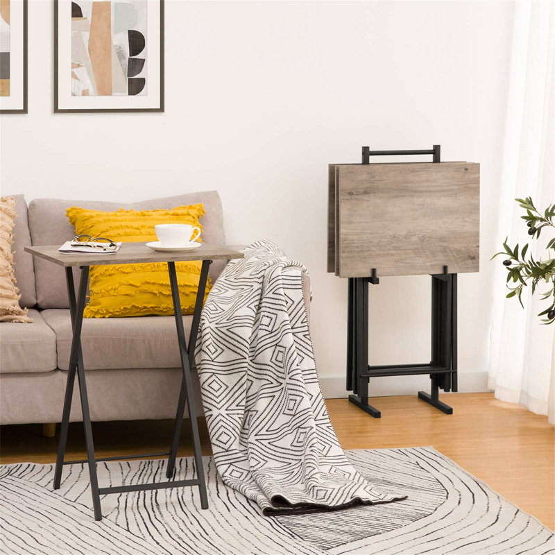 Klose Cross Legs End Table, Grey