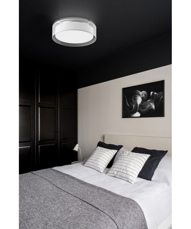Dalton 1 - Light LED Flush Mount, White, White