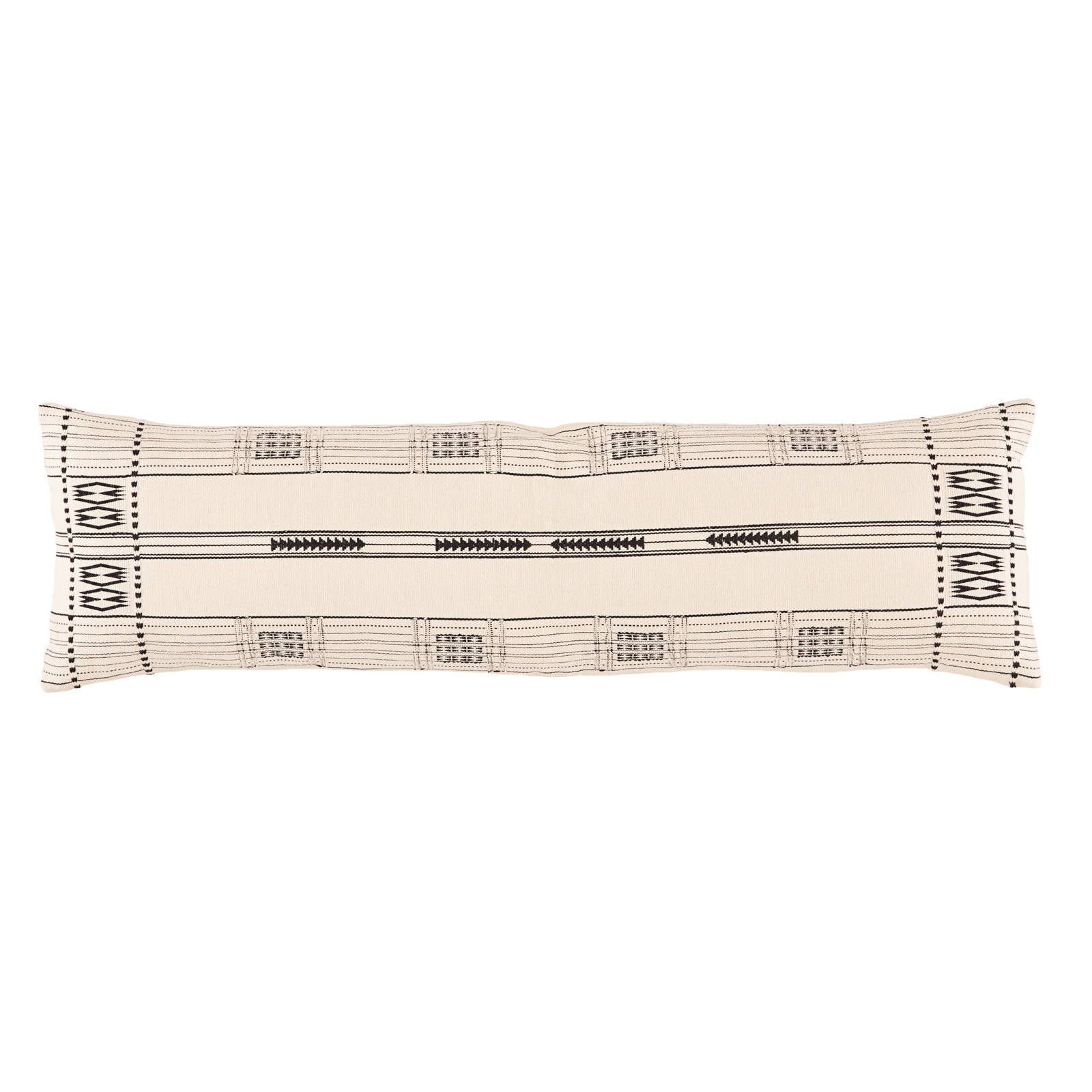 Erickson Embroidered Cotton Throw Pillow, Down Alternative, Black
