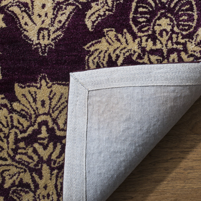Brosine Metro Hand Tufted Wool Floral Rug, Rectangle 9' x 12'