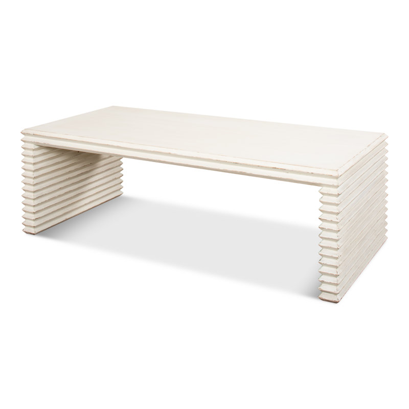 Solid Wood Coffee Table, Stone Gray