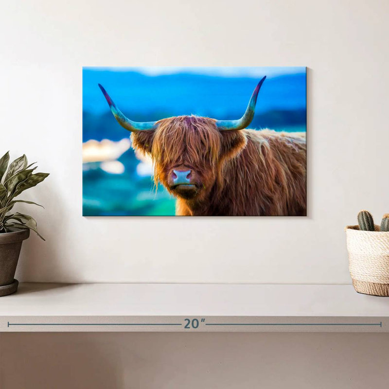 Vache poilue Brampt, H 8 po x l 12 po