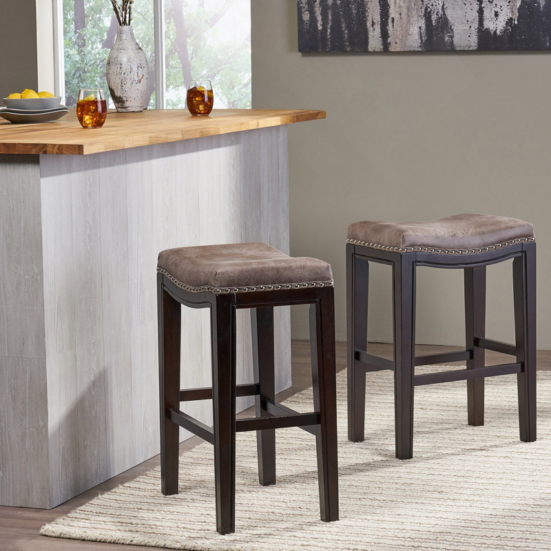 Tiffin Studded Counterstool MP2 (Set of 2), Gray