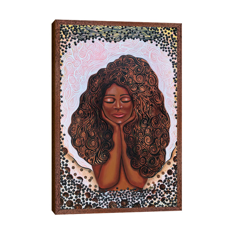 Joy by Ashley Joi - Print on Canvas, 66.04 cm H x 45.72 cm W, Classic Brown Wood Framed