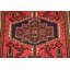 Tapis rouge en laine noué à la main de conception unique 3 pi 3 po x 4 pi 9 po Newmill